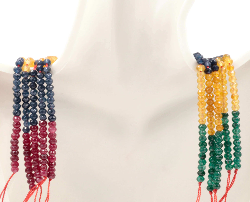 Crafting Jewelry with Emerald, Red Quartz, Yellow Quartz Beads