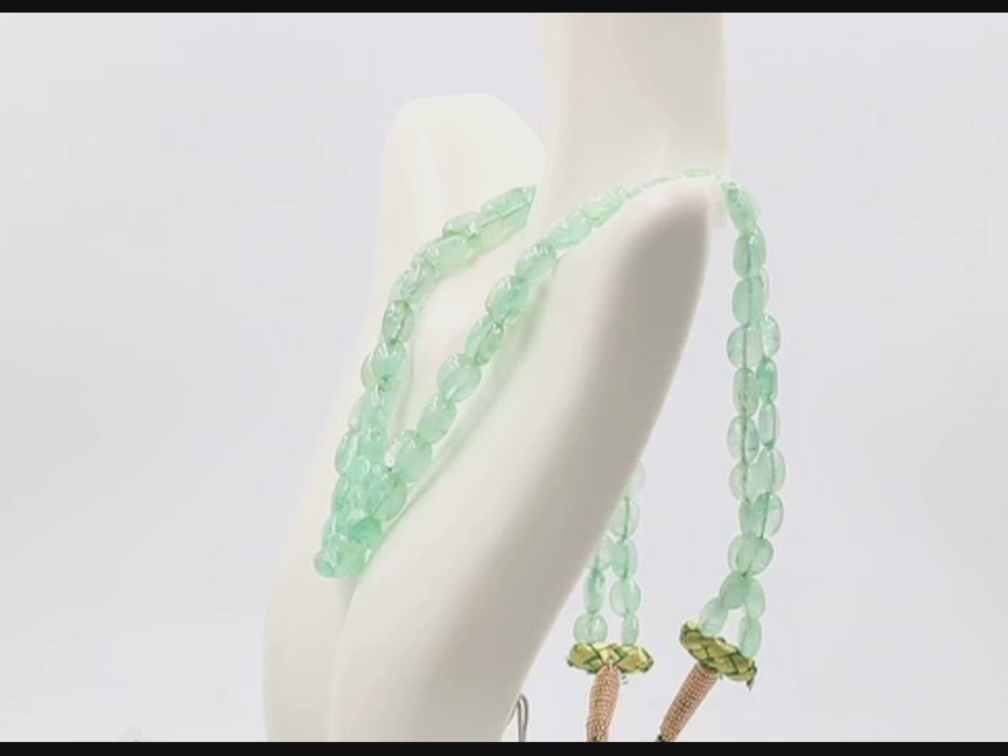 Natural Emerald Beaded Necklace - Taj Mahal Gems