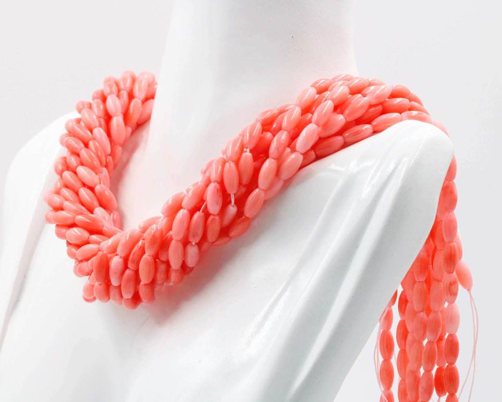 Orange Coral Beads for Antique DIY Jewelry Making