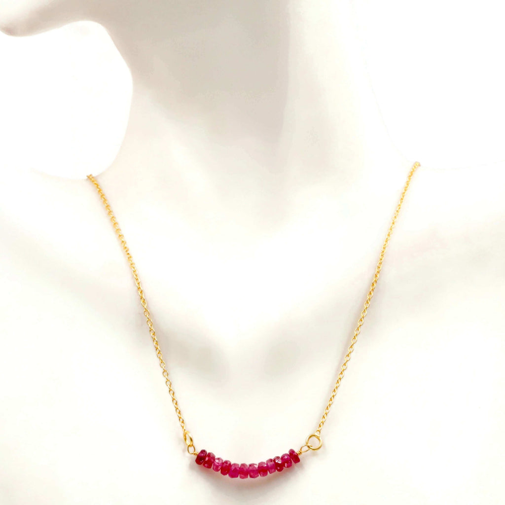 Sapphire, Ruby & Emerald Trio: Birthstone Necklace Beauty