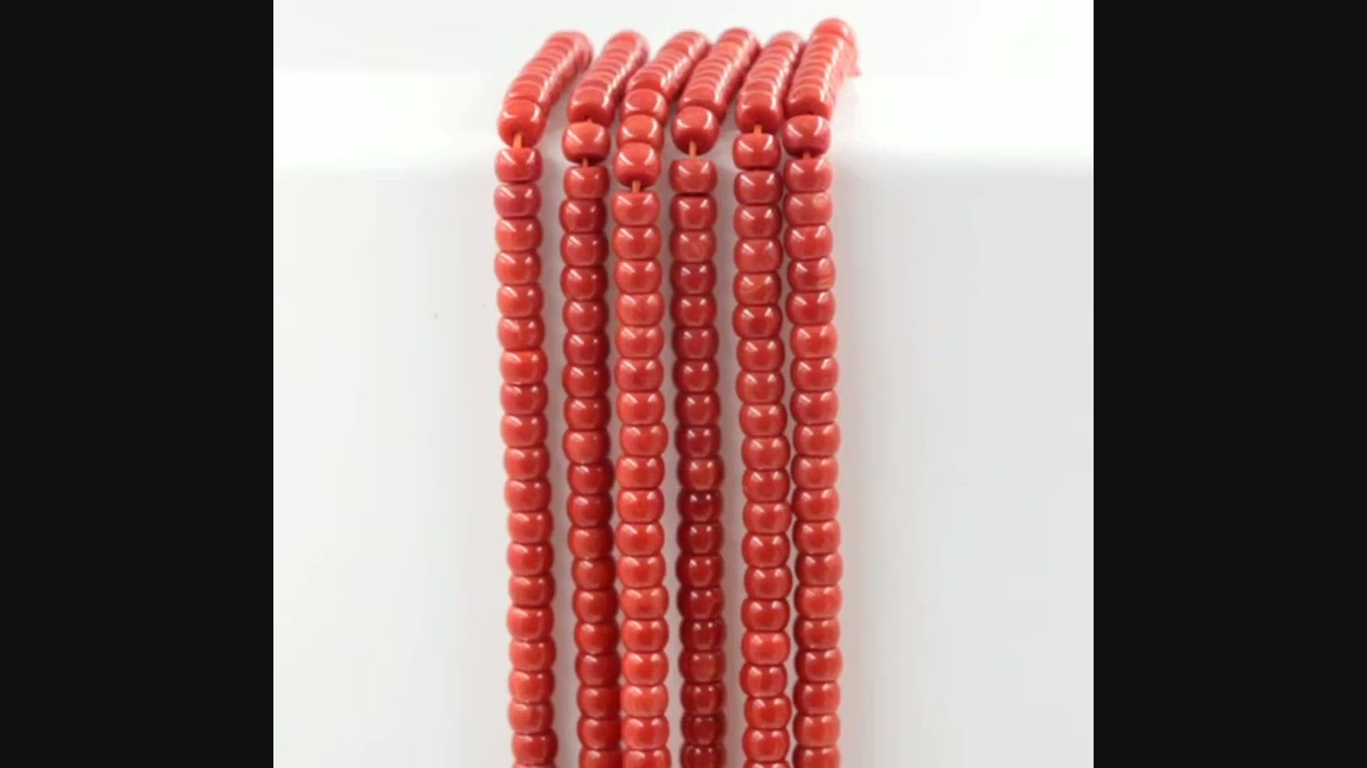 Natural Antique Italian Red Coral Beads Strand - Taj Mahal Gems