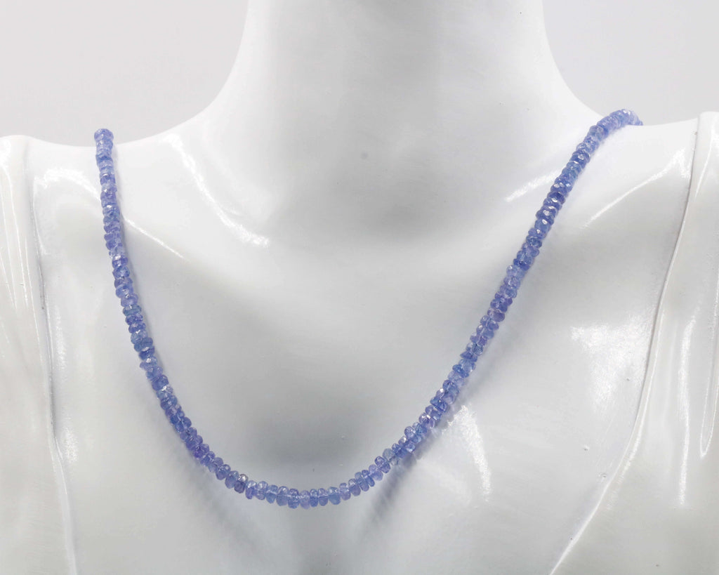 Beaded Tanzanite Strand Necklace: Stylish Detail