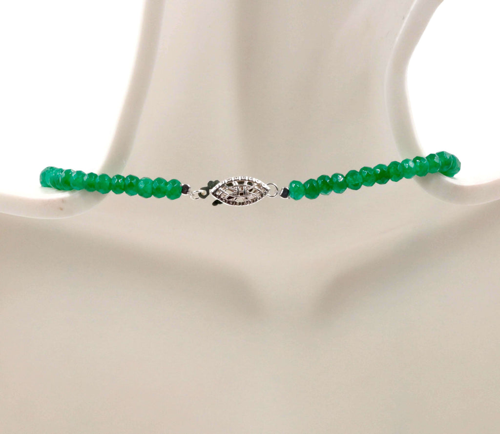 Handmade Emerald Beaded Necklace - Indian Jewlery