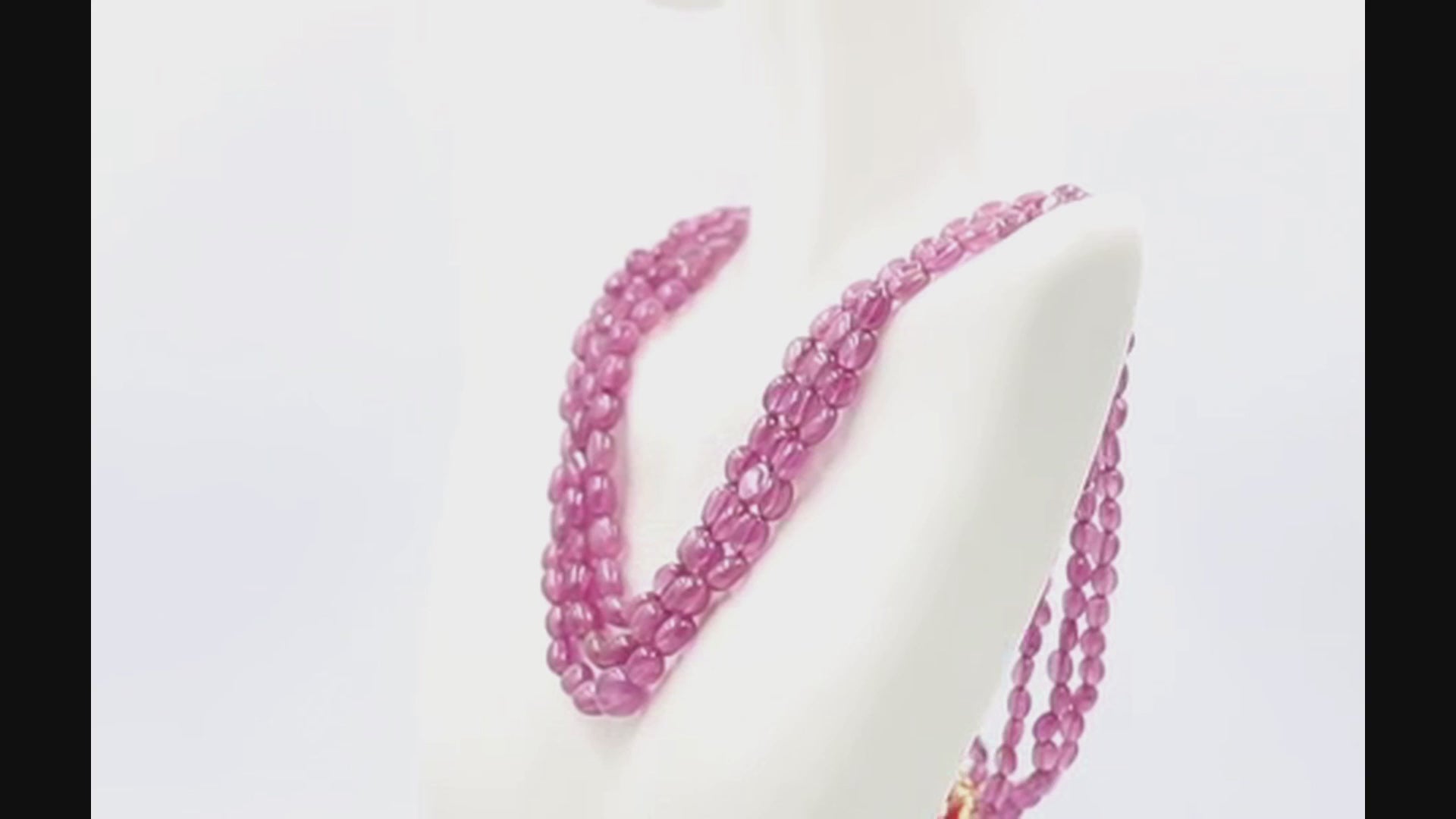Pink Sapphire Beaded Necklace - Taj Mahal Gems