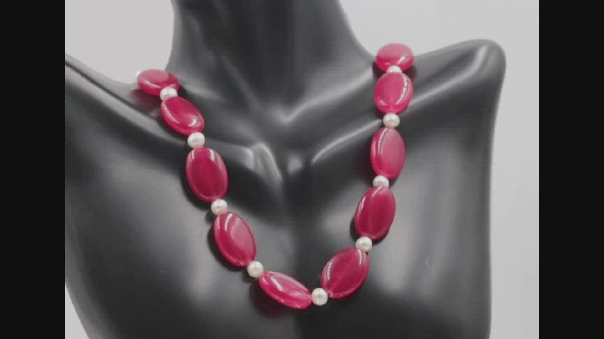 Red Quartz and Cultured Pearl Necklace - Taj Mahal Gems