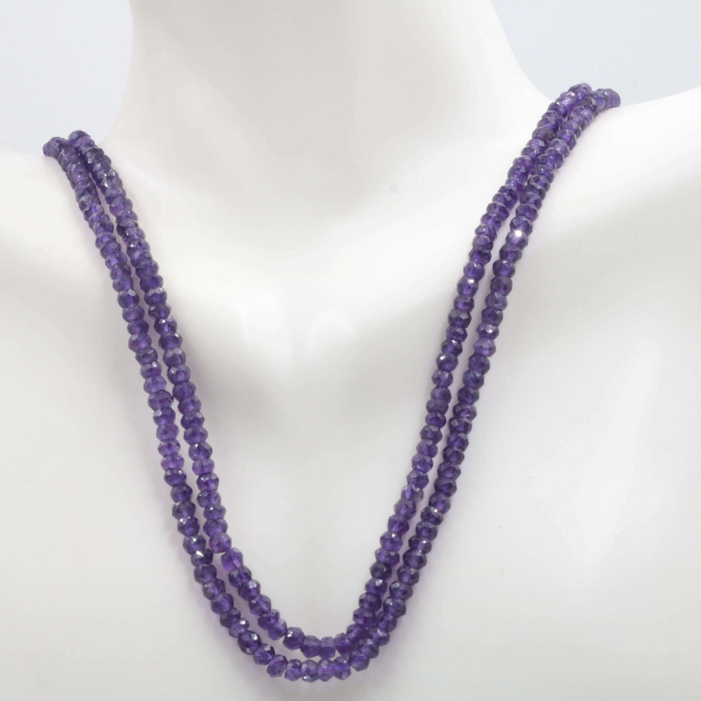 African Amethyst Quartz & Pearl Necklace - Indian Jewelry