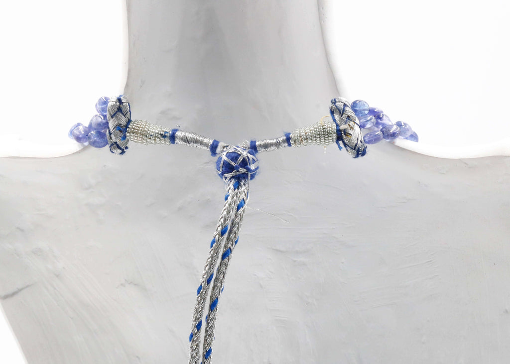 Indian Necklace with Tanzanite Beads: Exquisite Detail