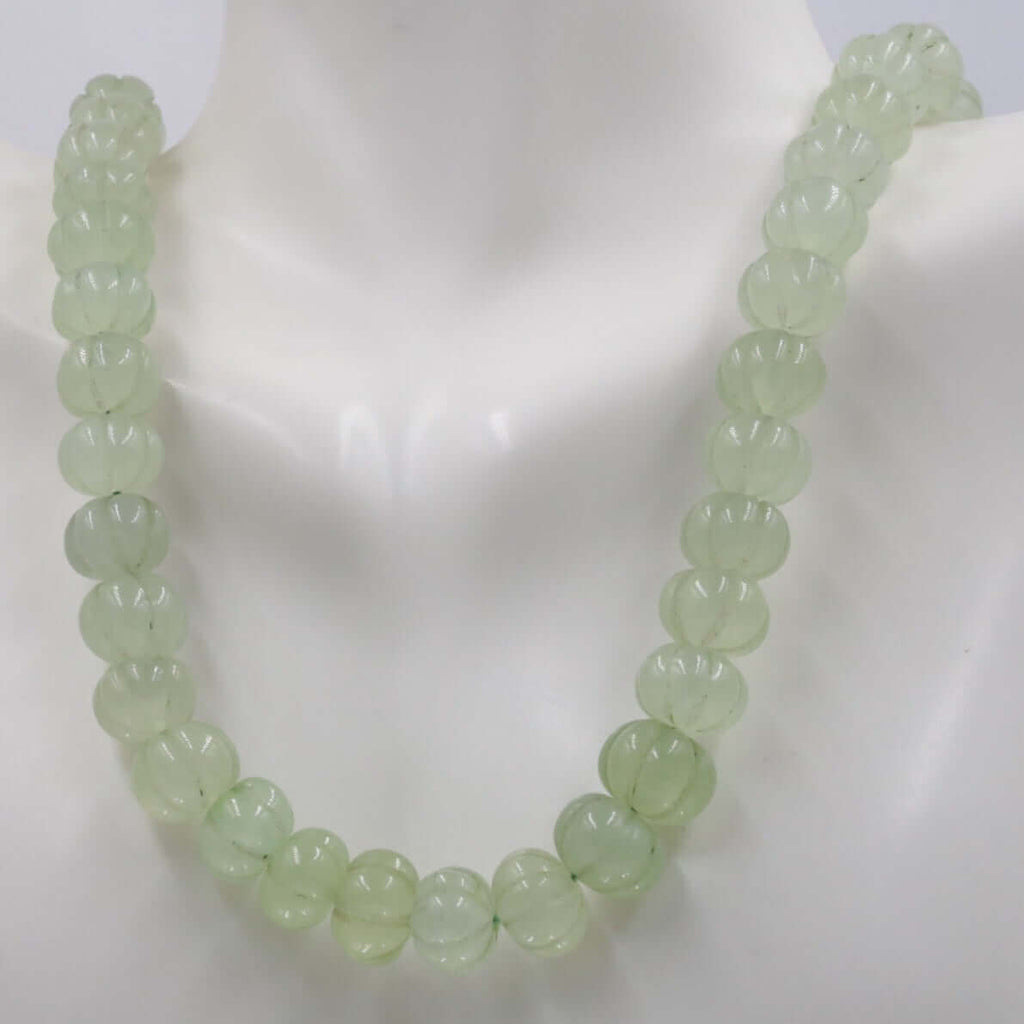 Long & Layered Natural Green Quartz Necklace