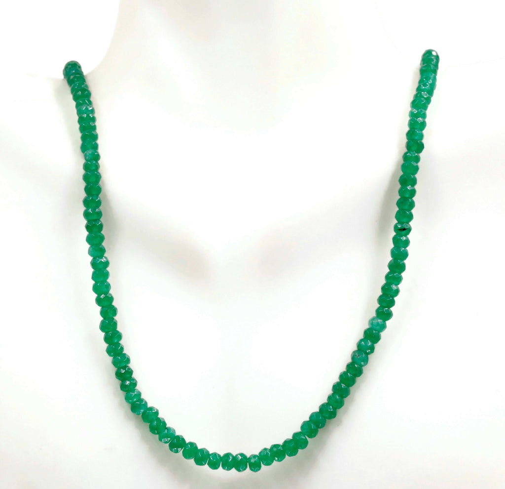 Indian Crafted Natural Emerald Bead Necklace