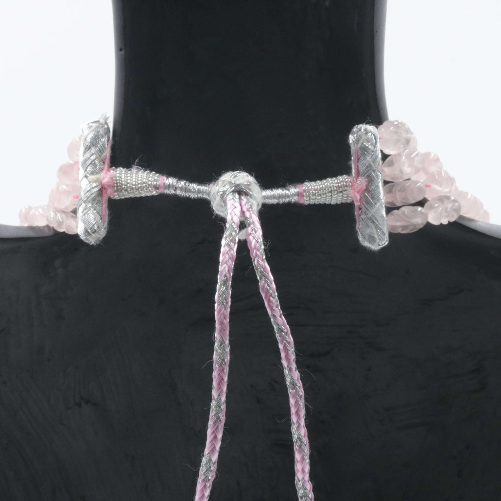 Beaded Gemstone Rose Quartz Necklace: Sublime Craft