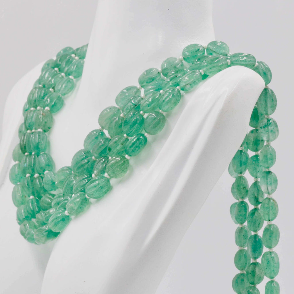 Natural Emerald Quartz Beaded Jewelry