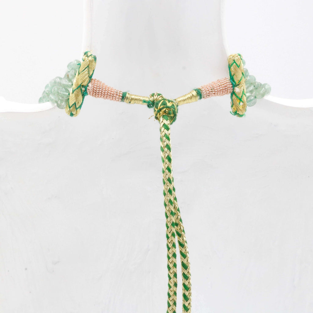 Emerald Quartz Beads in Unique Necklace