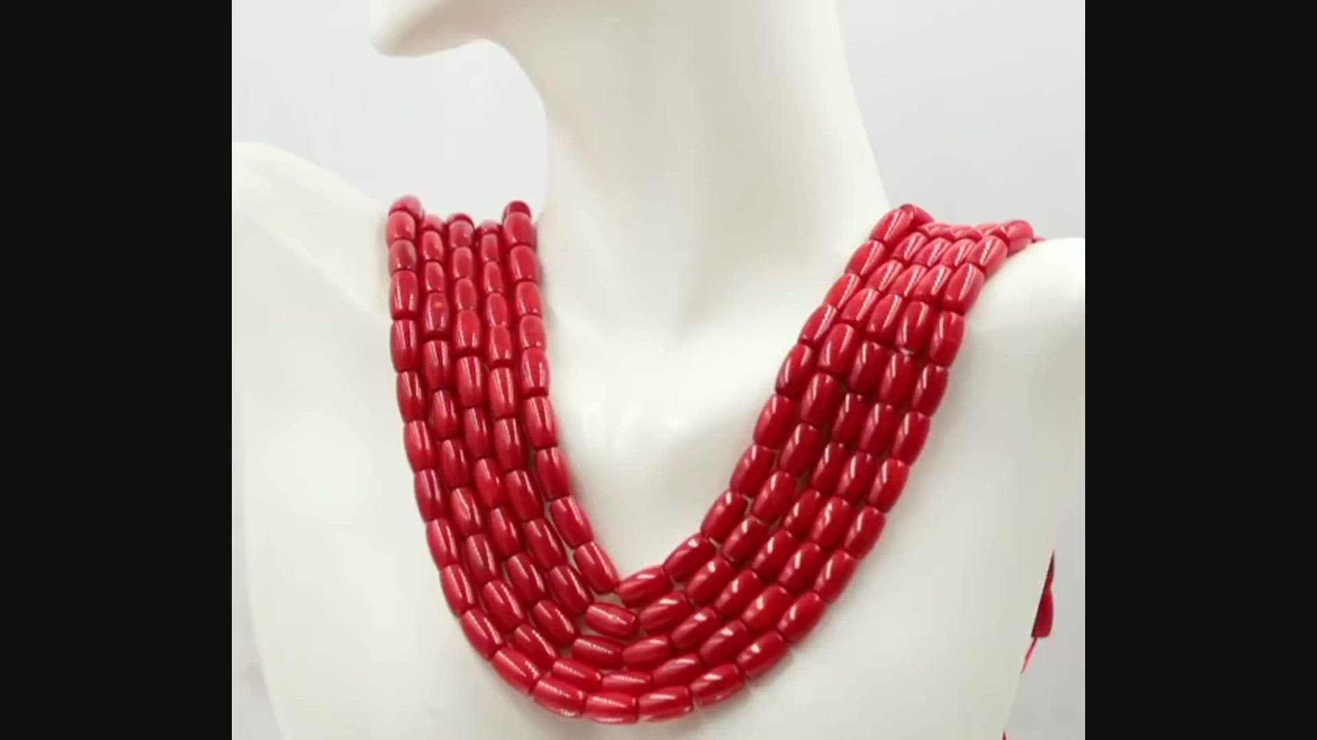 Natural Antique Red Coral Beads Strand - Taj Mahal Gems