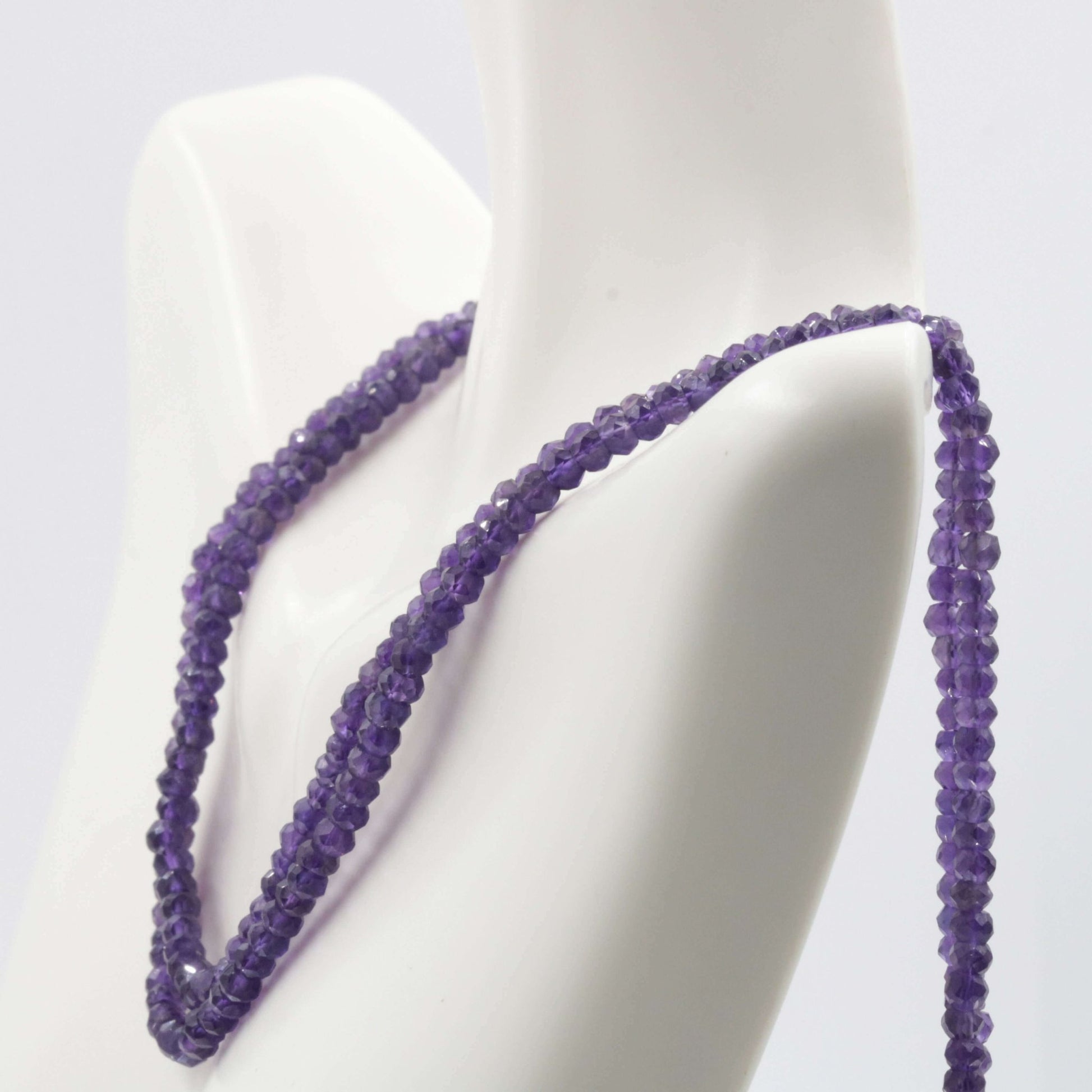 Amethyst Multi - Strand Bead Necklace - Taj Mahal Gems