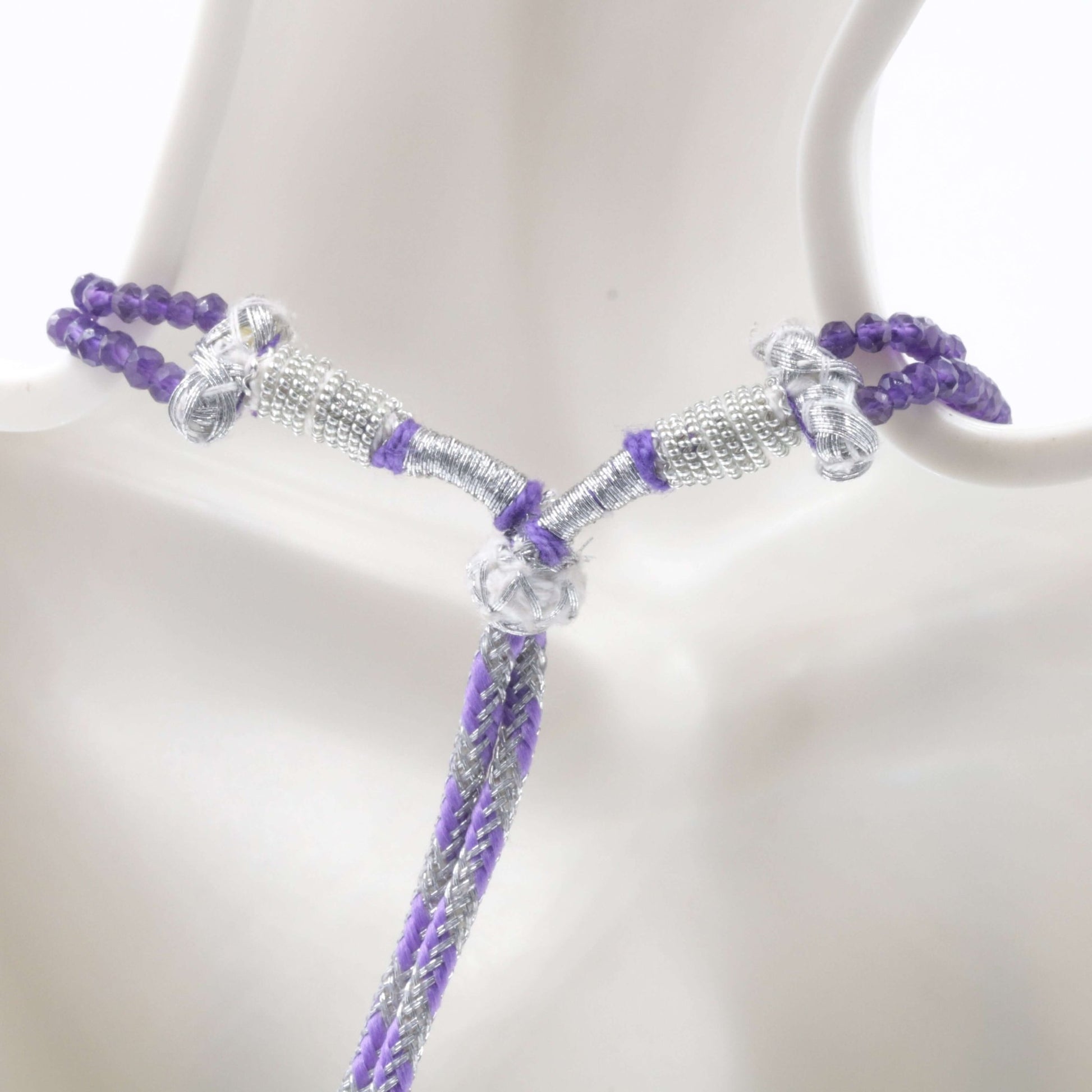 Amethyst Multi - Strand Bead Necklace - Taj Mahal Gems