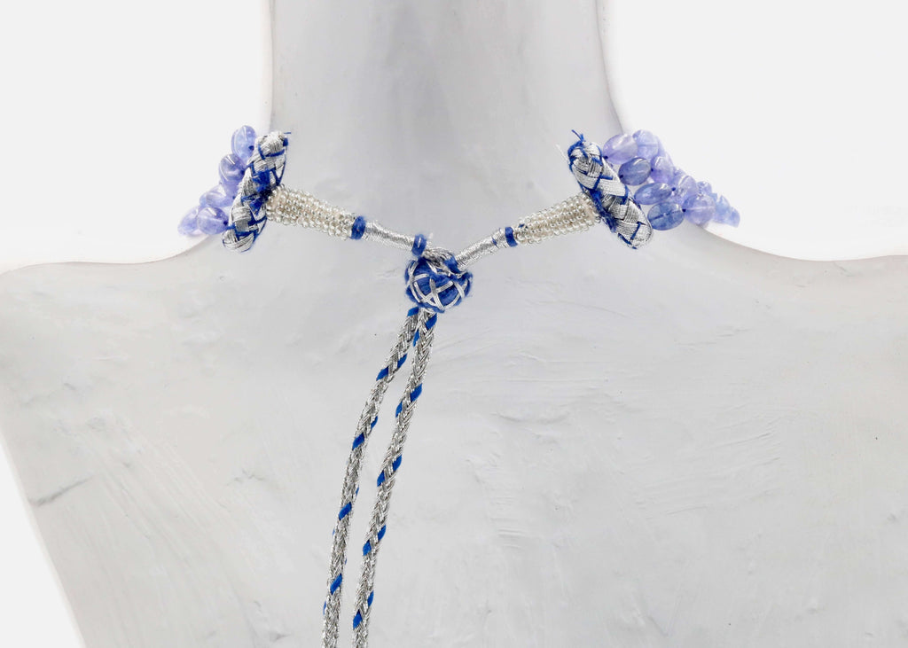Indian Tanzanite Necklace: Elegant Beaded Charm