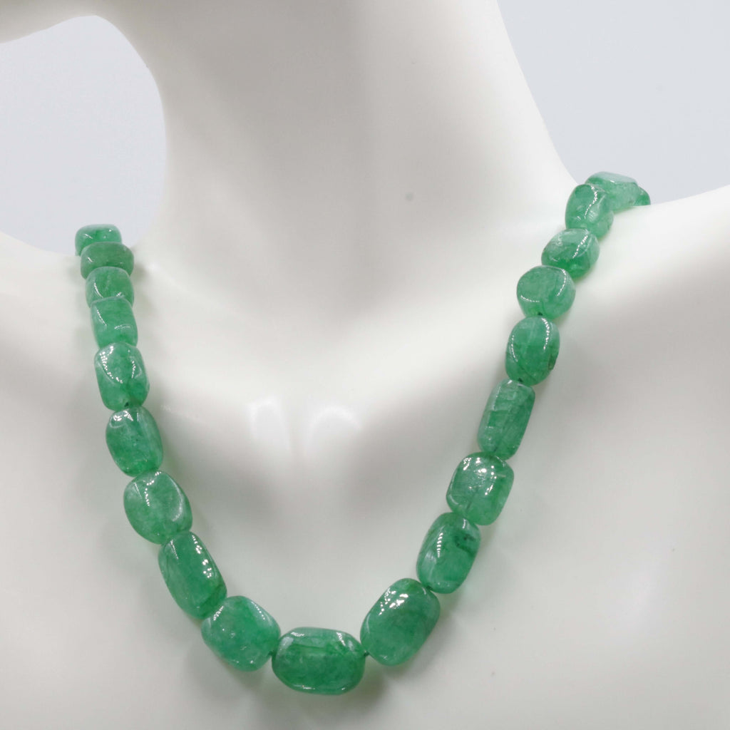 Handmade Emerald Beaded Necklace - Indian Style Jewelry