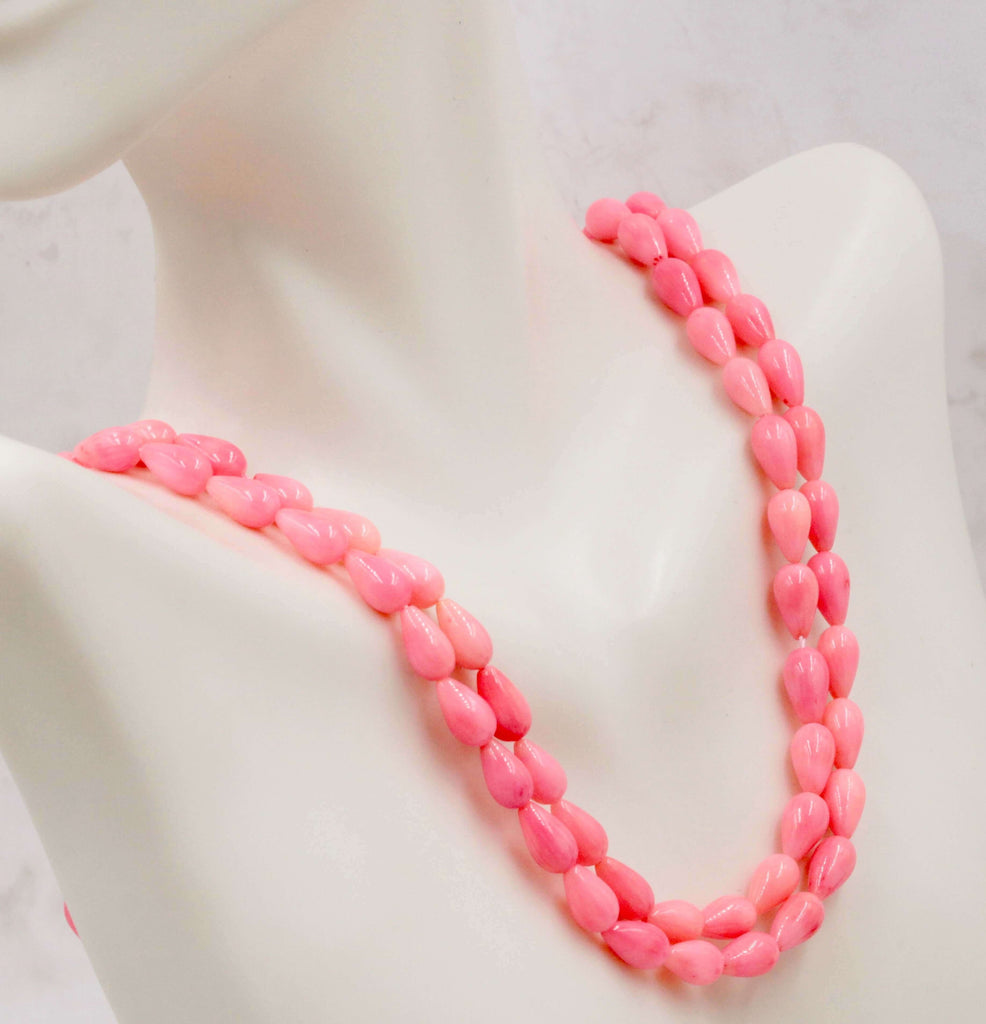 Natural Pink Coral Beads Necklace - Jewelry for Birthday Party