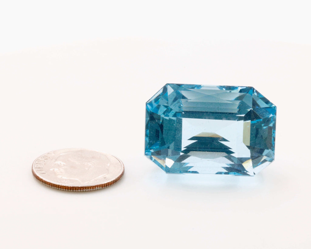 Size of Faceted Blue Aquamarine for Jewelry Customization