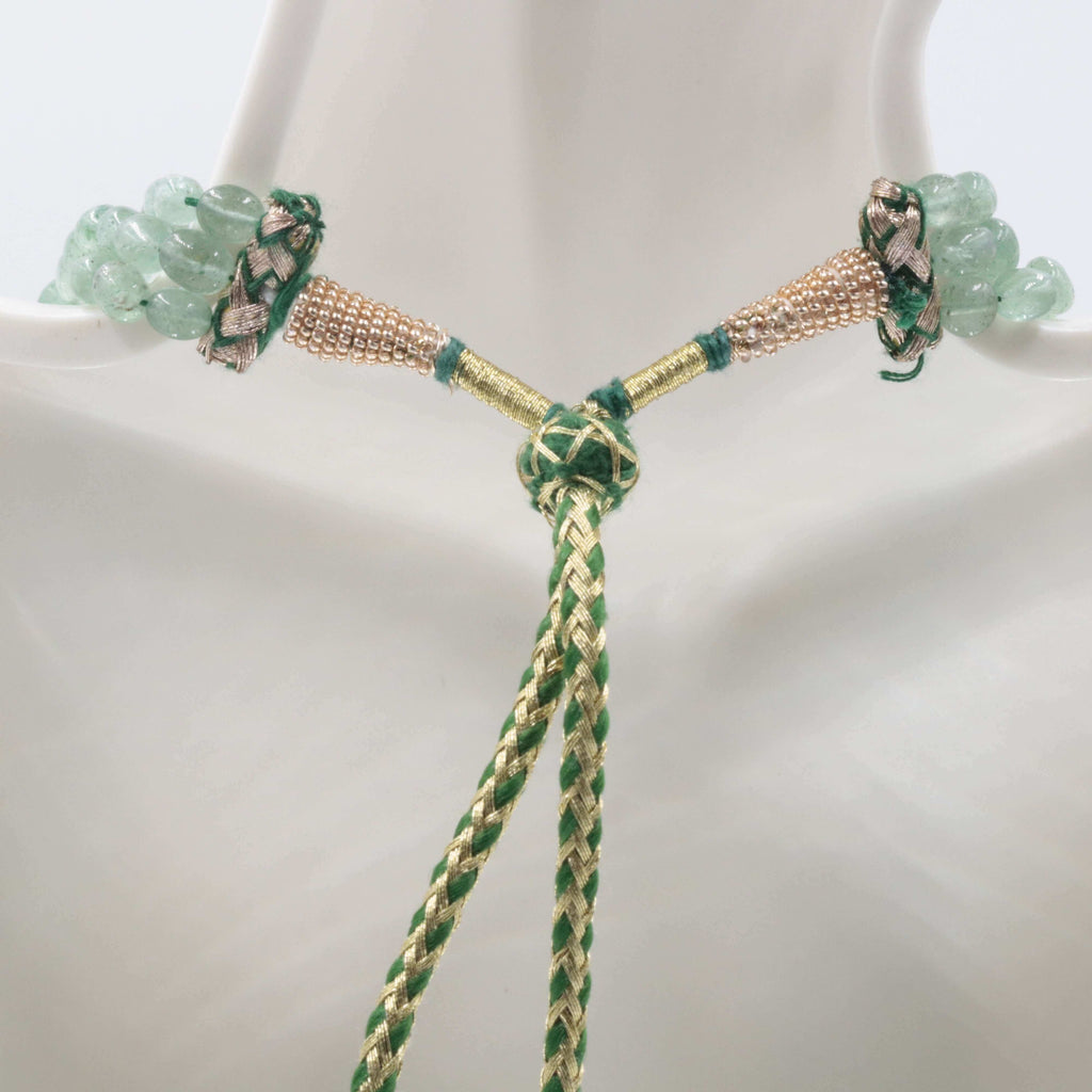 Natural Green Quartz Necklace - Indian Sarafa Jewelry