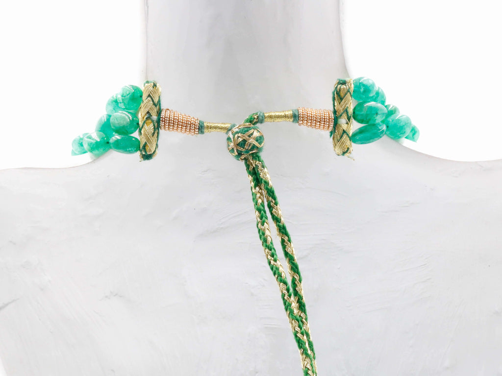 Natural Emerald Jewelry: Indian Style Necklace