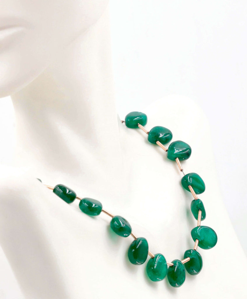 Craft Handmade DIY Necklace with Emeralds from us
