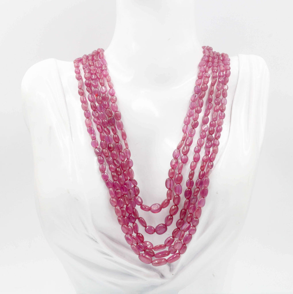 Pink Sapphire Necklace: Elegance in Beads