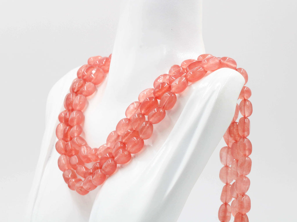 Natural Peach Quartz Necklace - Perfect Jewelry for Event