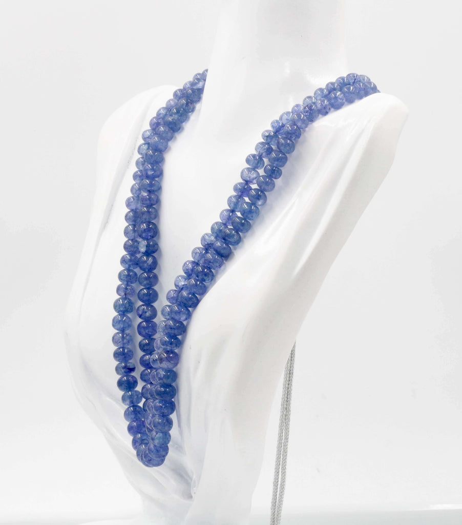 Handmade Natural Blue Violet Quartz Necklace
