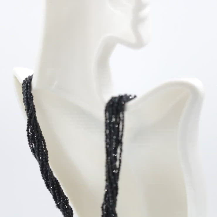 Black Spinel Beads Necklace - Taj Mahal Gems