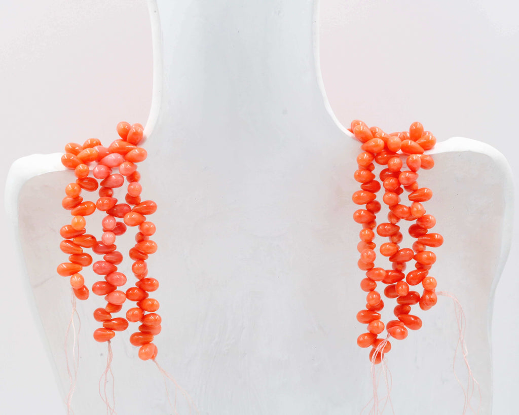 Artistic DIY Jewelry with Antique Orange Coral Beads
