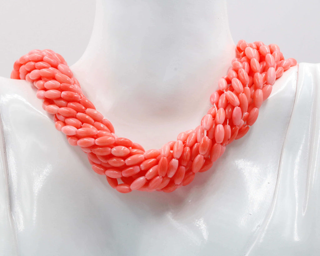 Orange Coral DIY Beads Necklace Design 