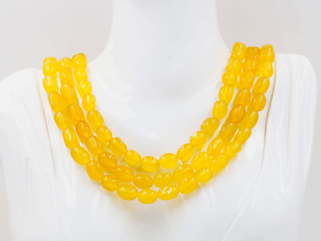 Yellow Quartz Beaded Necklace: Dress Beauty