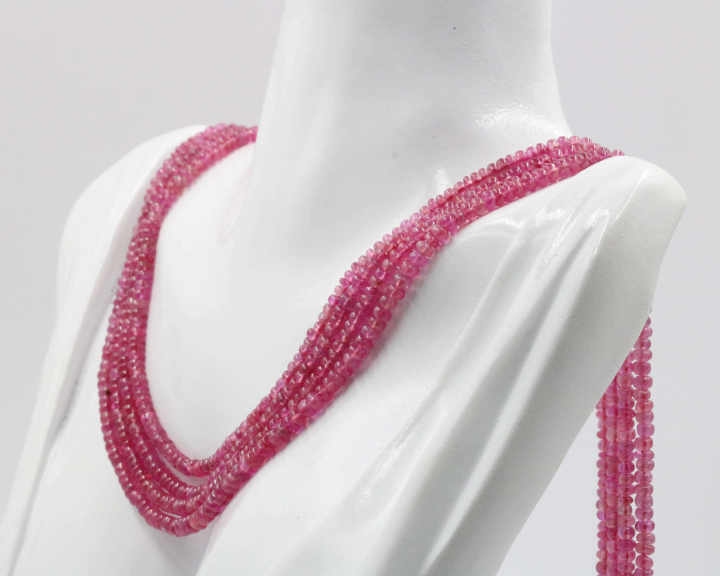 Sapphire Beads: Exquisite Pink Gemstone Elegance