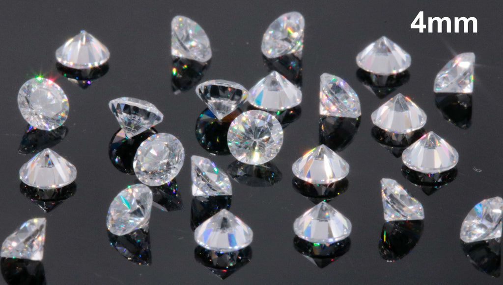 Faceted White Cubic Zircon Gemstone: Natural Beauty