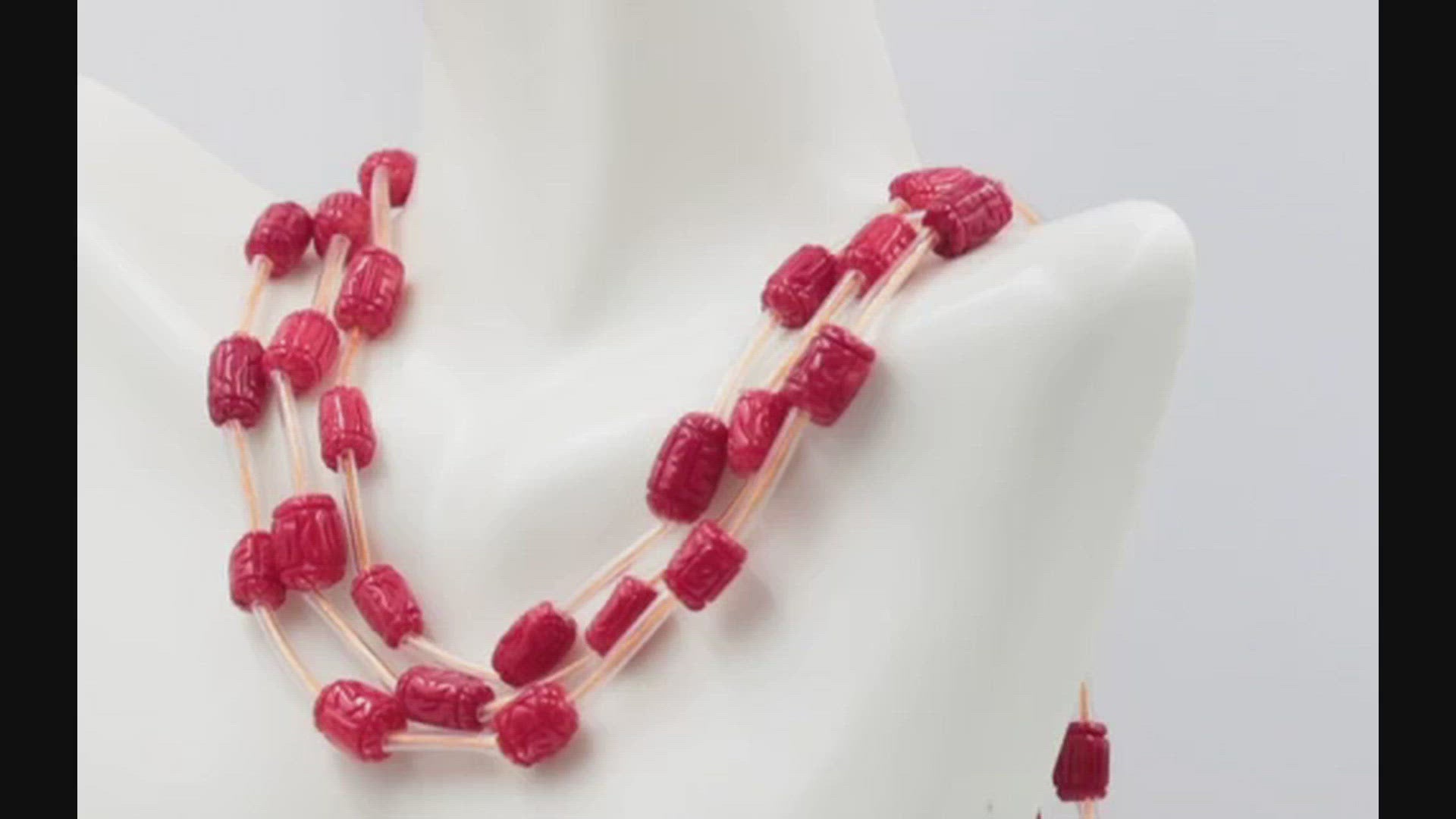 Antique Red Coral Bead Strands - Taj Mahal Gems