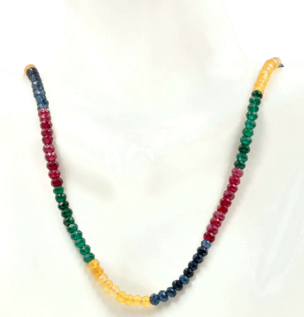 DIY Necklace Collection with Emerald, Red Quartz, Yellow Quartz Beads