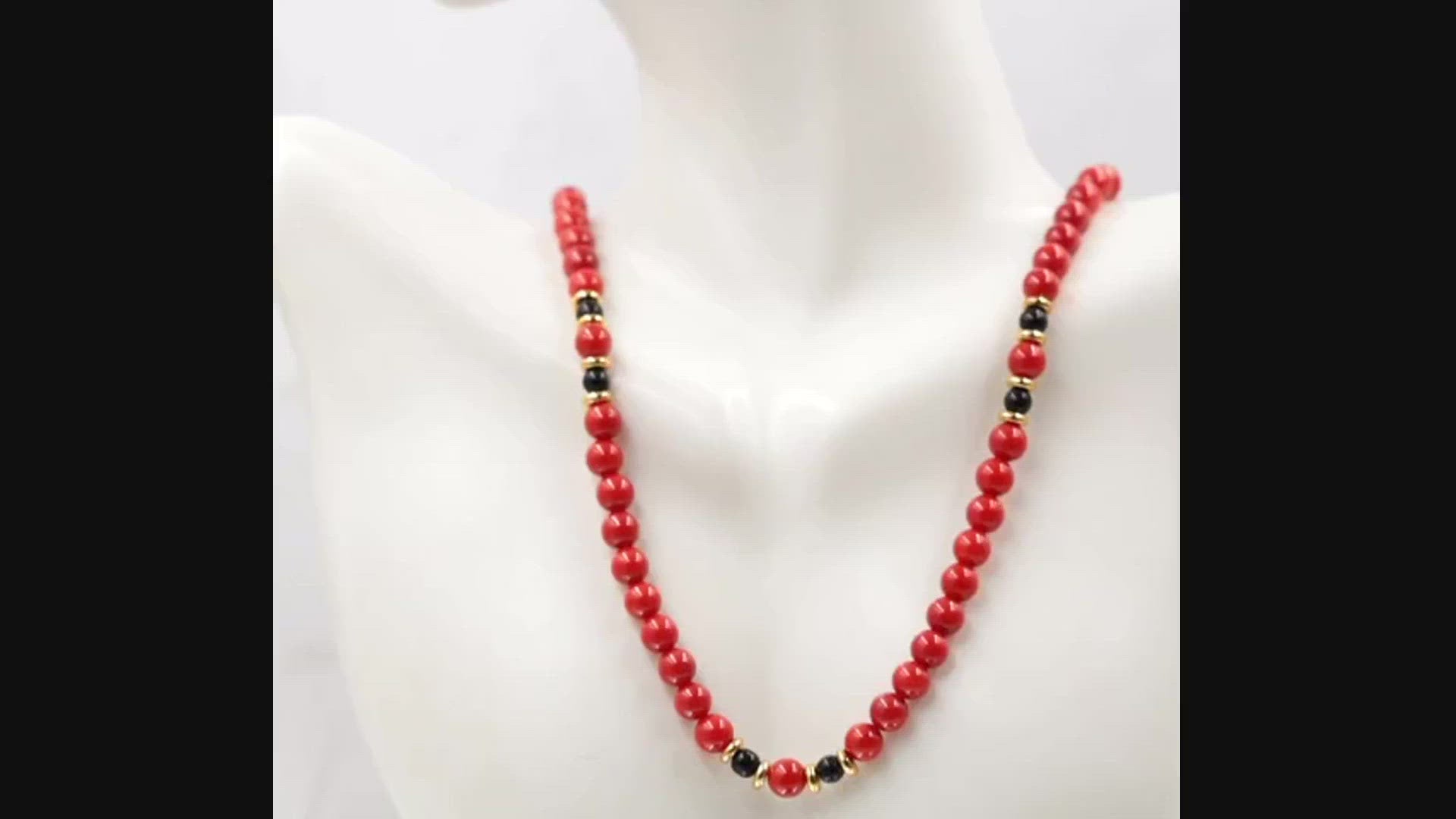 Natural Red Coral Bead Necklace - Taj Mahal Gems