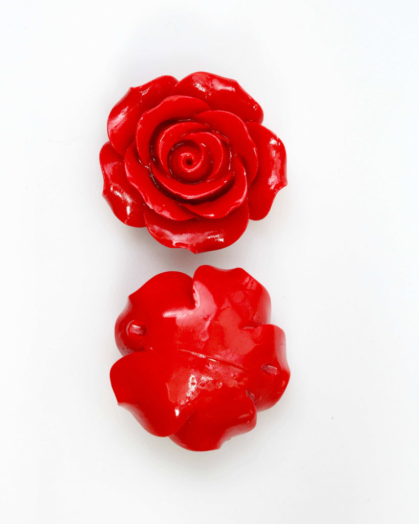 Natural Red & Pink Coral Loose Beads with Rose Shaped for DIY Jewelry
