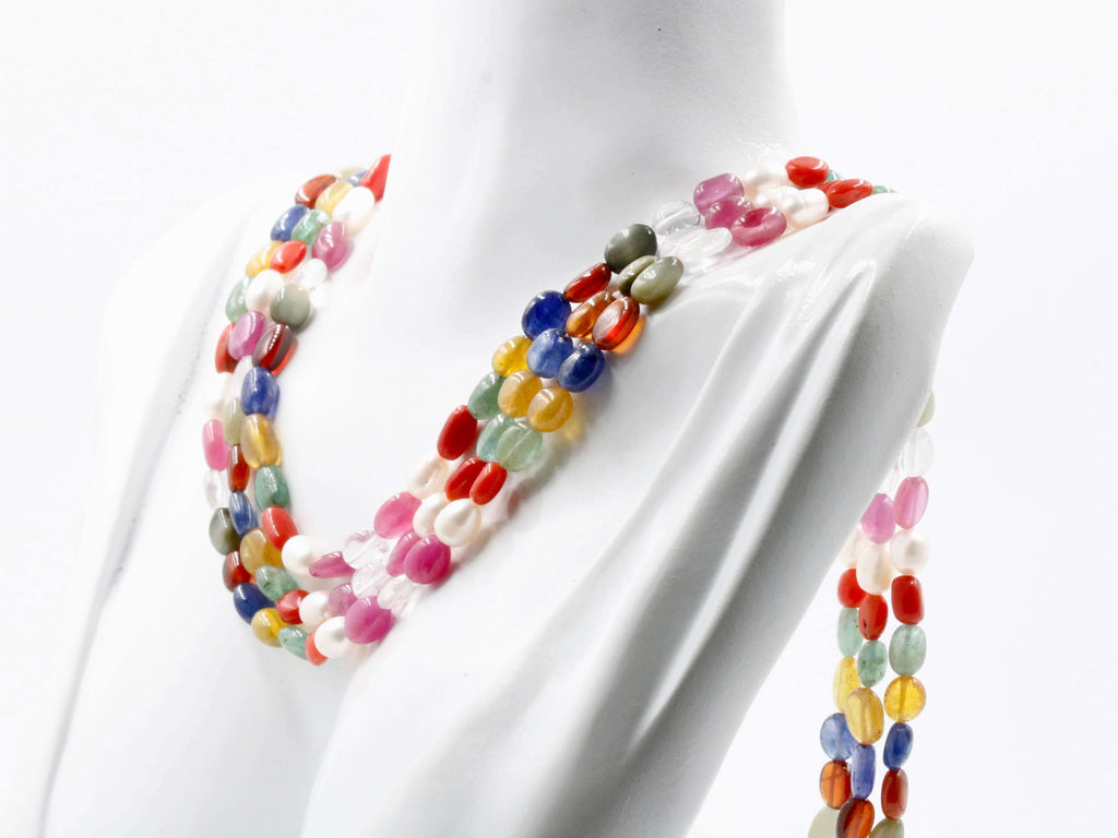 Navrathna Beaded Jewelry: Nine Gemstones Elegance