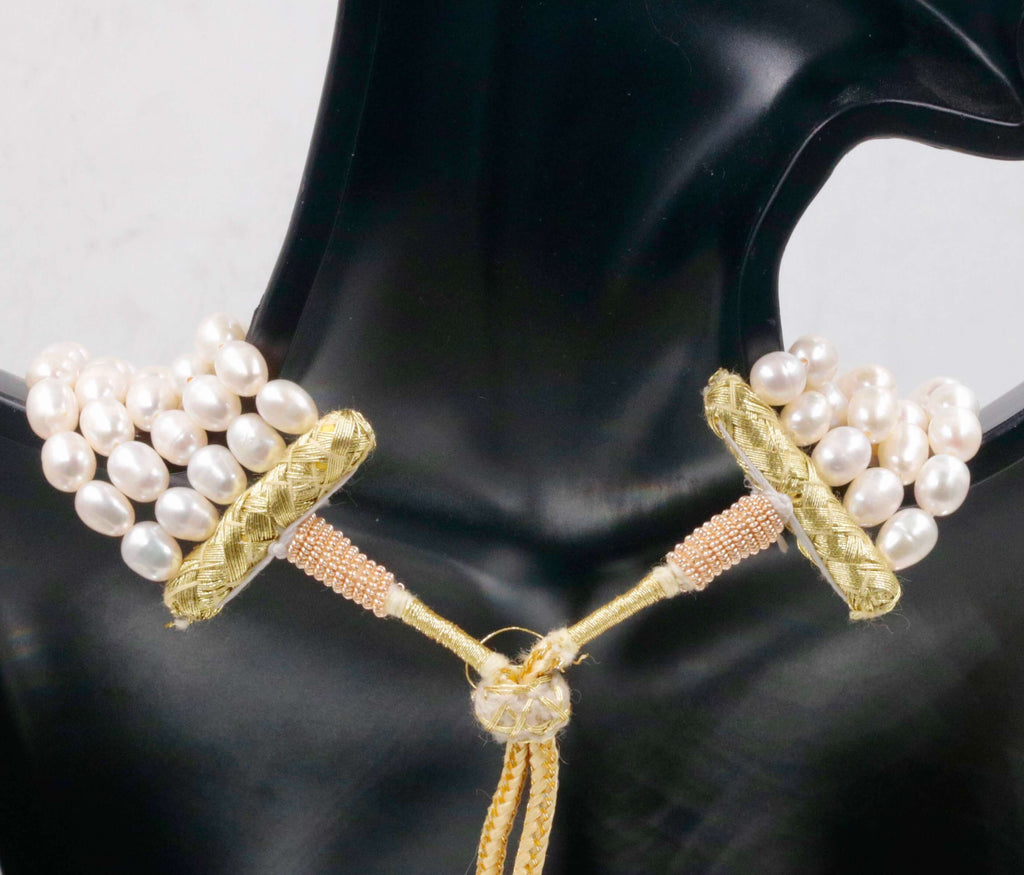 Layered & Long White Cultured Pearl Necklace Design