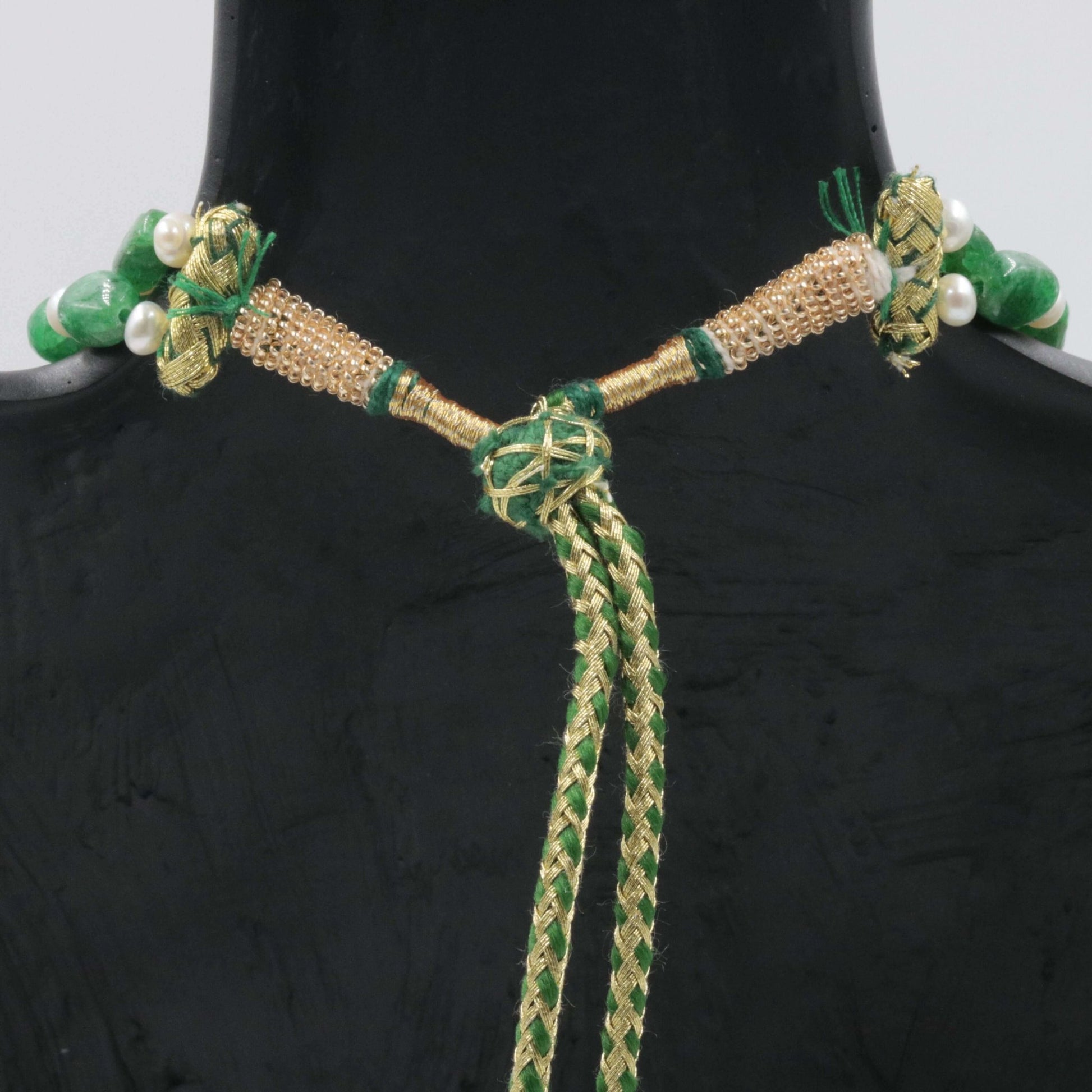 Emerald Cultured Pearl Necklace - Taj Mahal Gems