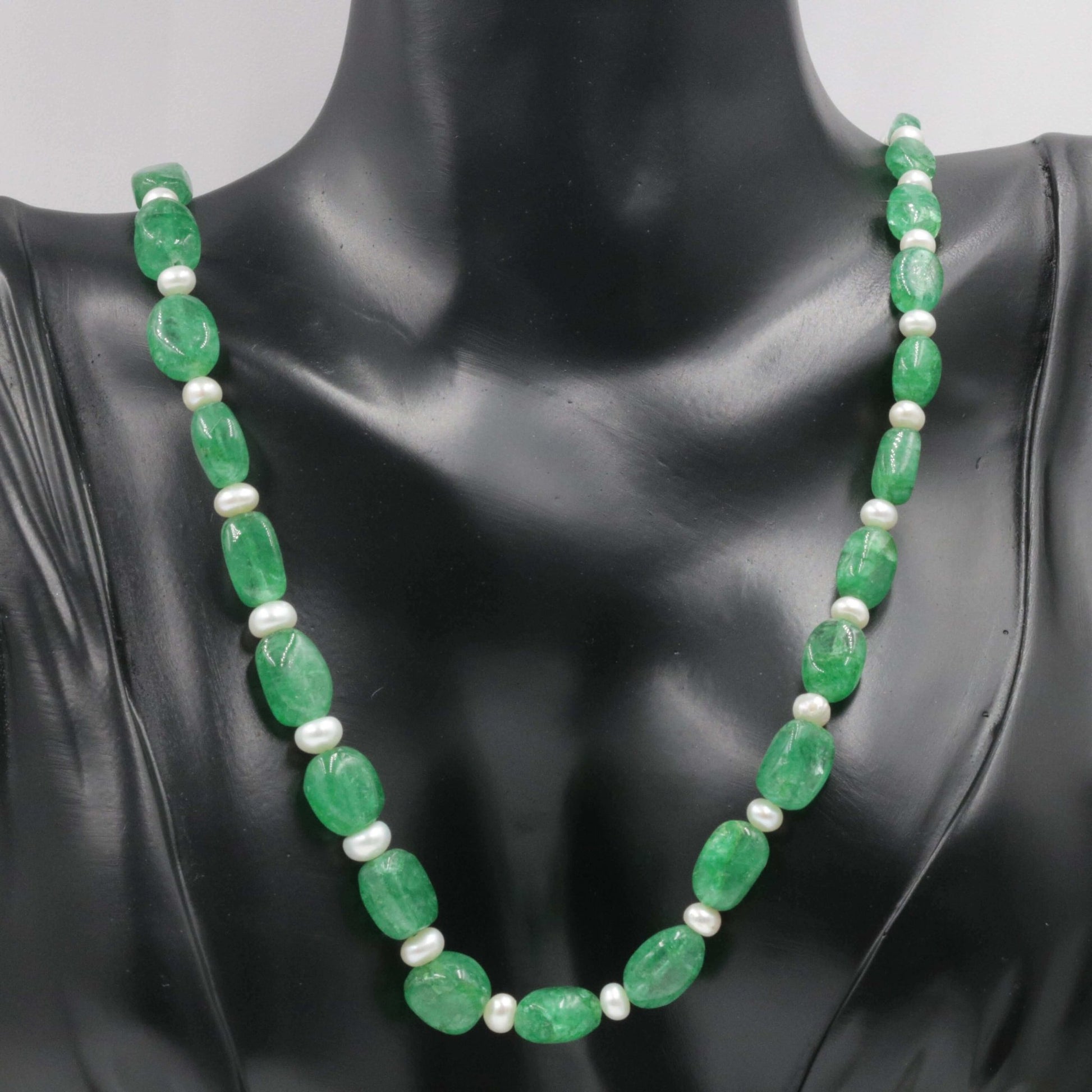 Emerald Cultured Pearl Necklace - Taj Mahal Gems