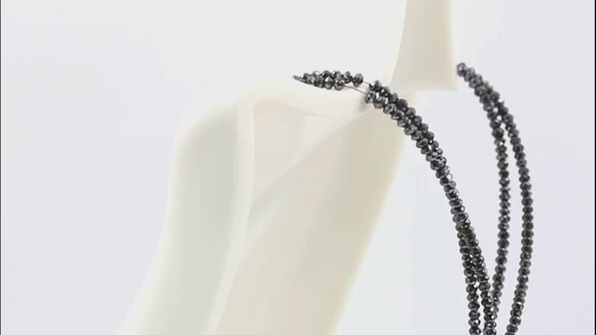 Natural Black Diamond Strand (20+cts) - Taj Mahal Gems