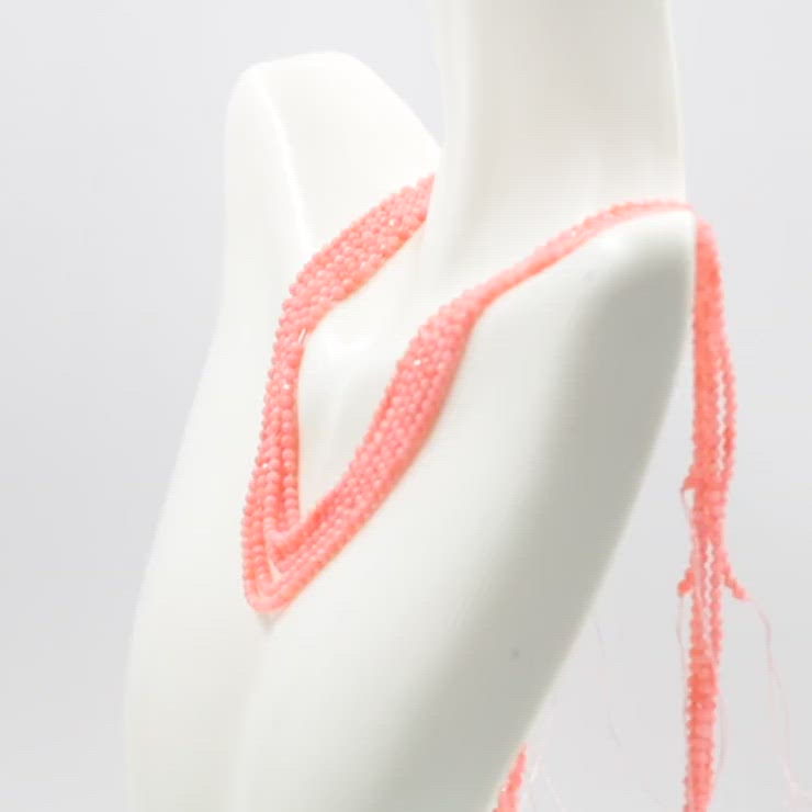 Pink Coral Beads Strand - Taj Mahal Gems