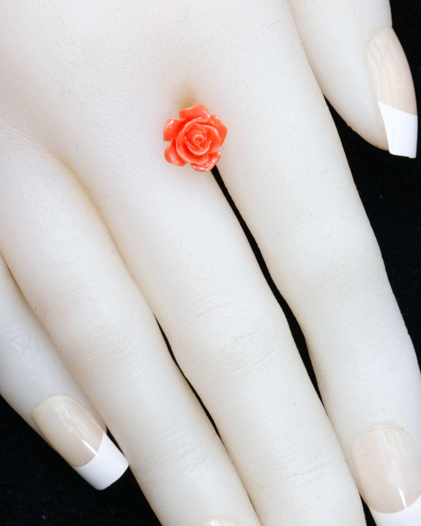 Size of Orange Coral Loose Beads with Rose Shaped for DIY Jewelry
