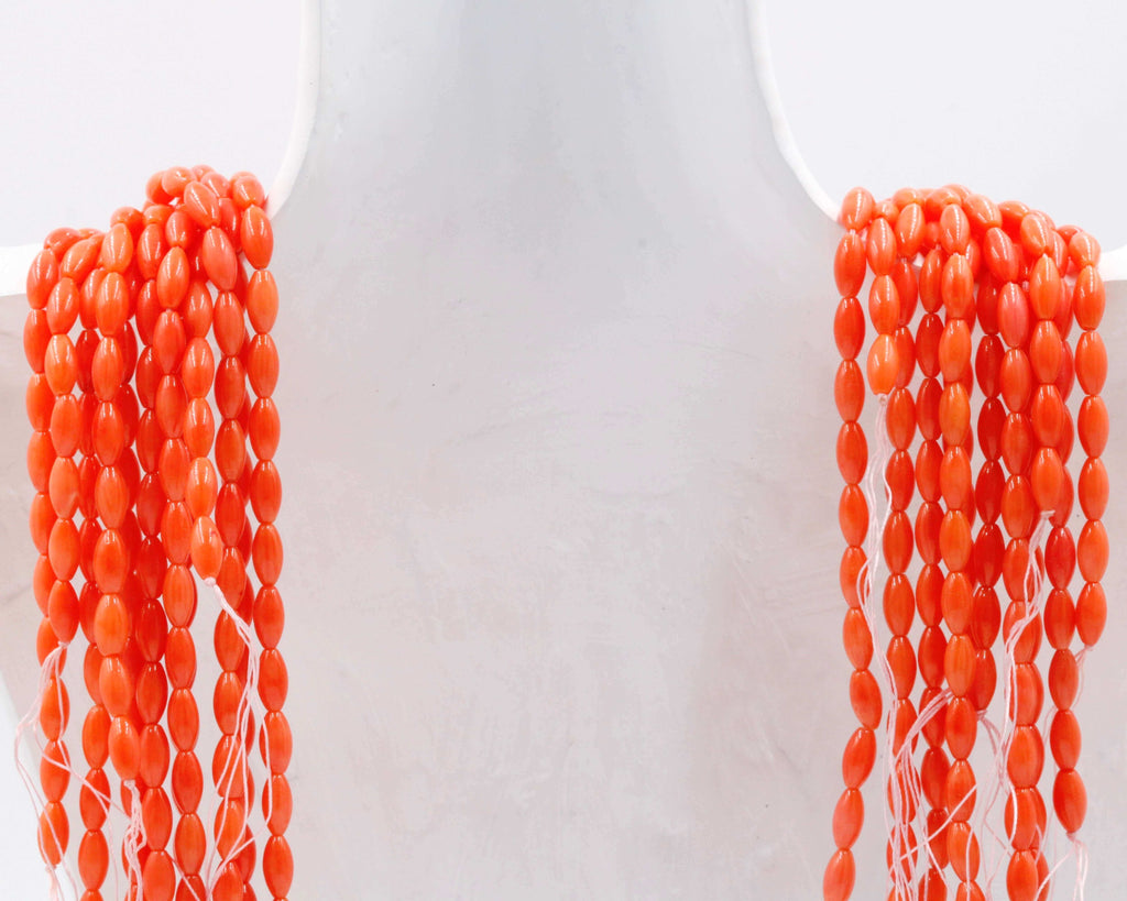 Natural Orange Coral Beads for DIY Jewelry making