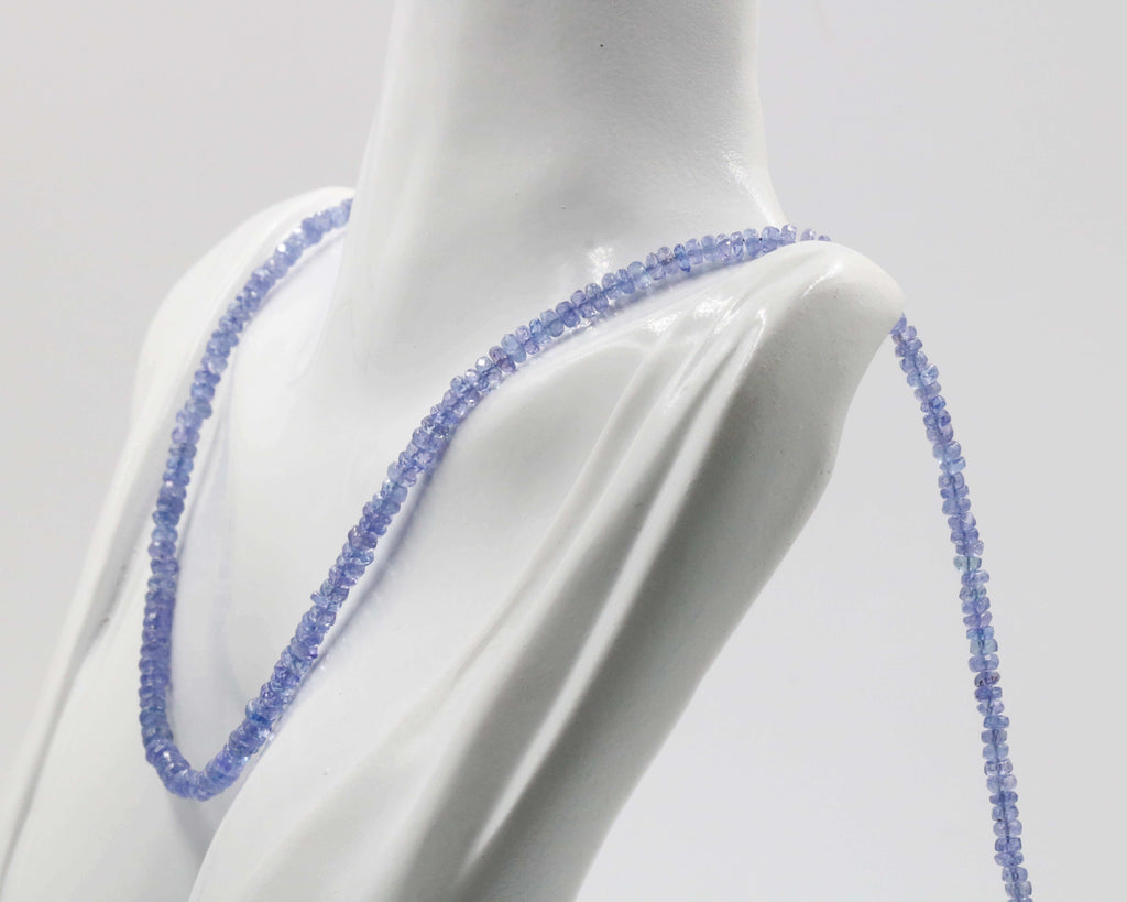 Tanzanite Gemstone Beads Necklace: Genuine Charm