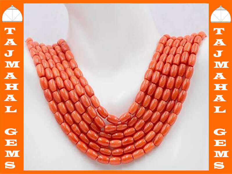 Orange Coral Beads for Antique DIY Jewelry Making