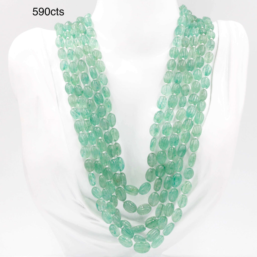 Stunning Emerald Beaded Indian Necklace